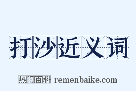 打沙近义词是什么意思的图片